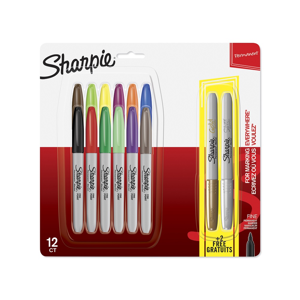SHARPIE PERMANENTNI MARKER FINE 1/12 + 2 GRATIS